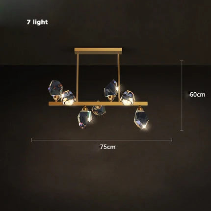 DecorBites™ Crystal Copper Round Chandelier: Elegant LED Suspension Lamp for Dinning Room