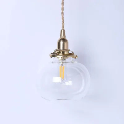 DecorBites™ Glass Ball Pendant Light: Nordic Modern LED Lamp for Bedroom and Bathroom