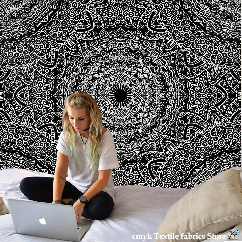 DecorBites™ Indian Mandala Tapestry Hippie Wall Hanging Beach Yoga Mat Bedspread Table Cloth