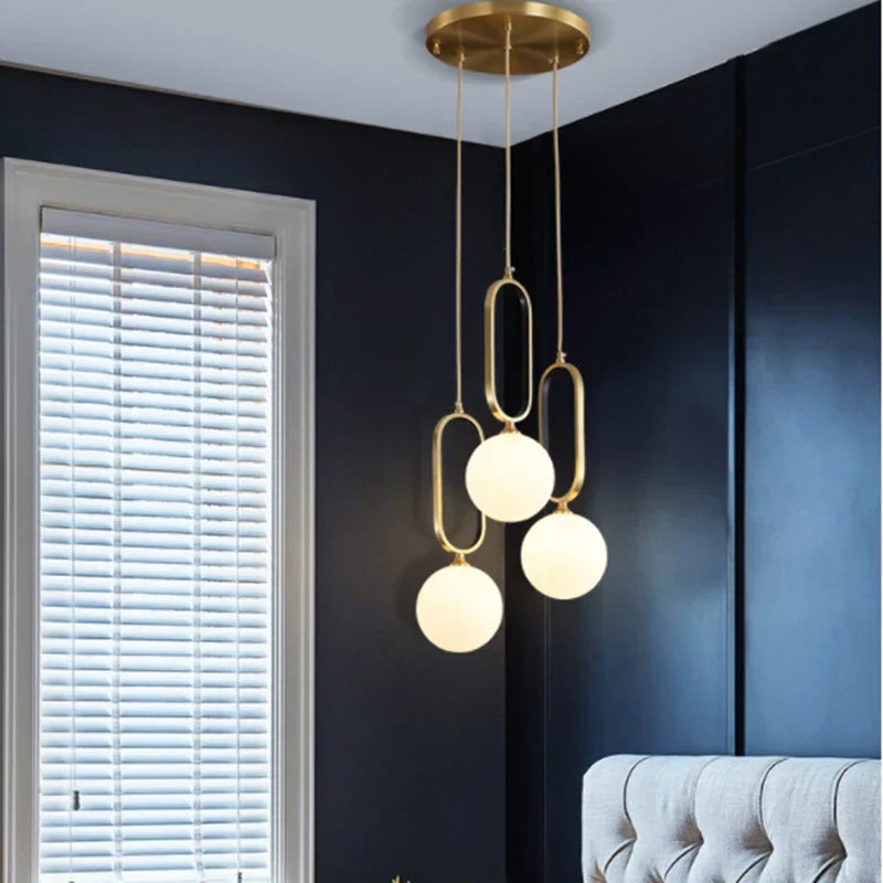 DecorBites™ مصباح قلادة كروي بتقنية LED للديكور العصري الفاخر في غرف النوم والمطابخ والمكاتب وغير ذلك الكثير
