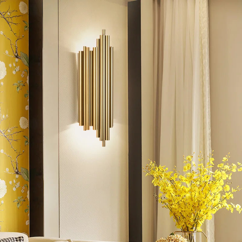 مصباح حائط LED ذهبي من DecorBites™ لغرفة المعيشة وغرفة النوم والمطبخ والديكور الداخلي