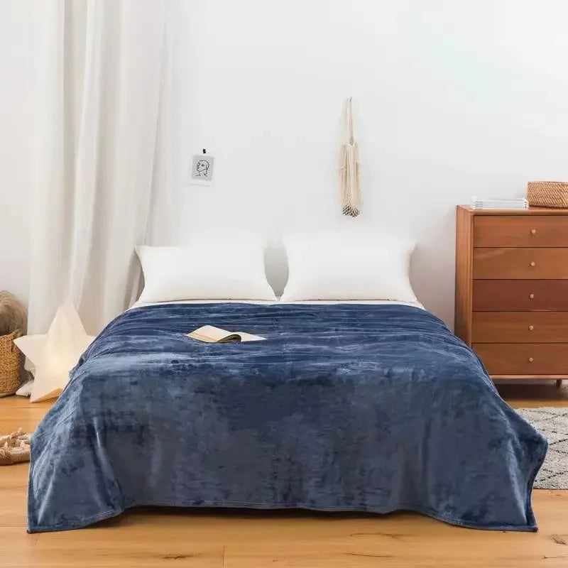 DecorBites™ Coral Fleece Flannel Flower Printed Blanket for Single/Queen/King Beds