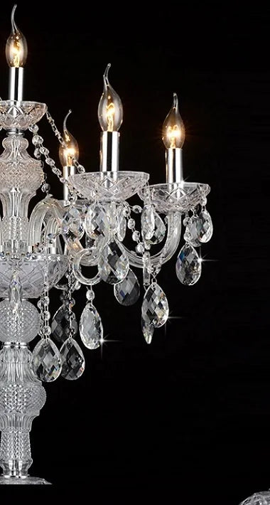 مصباح أرضي كريستالي من DecorBites™: تصميم فرنسي عصري لغرفة المعيشة وغرفة النوم وغرفة الطعام والمطبخ