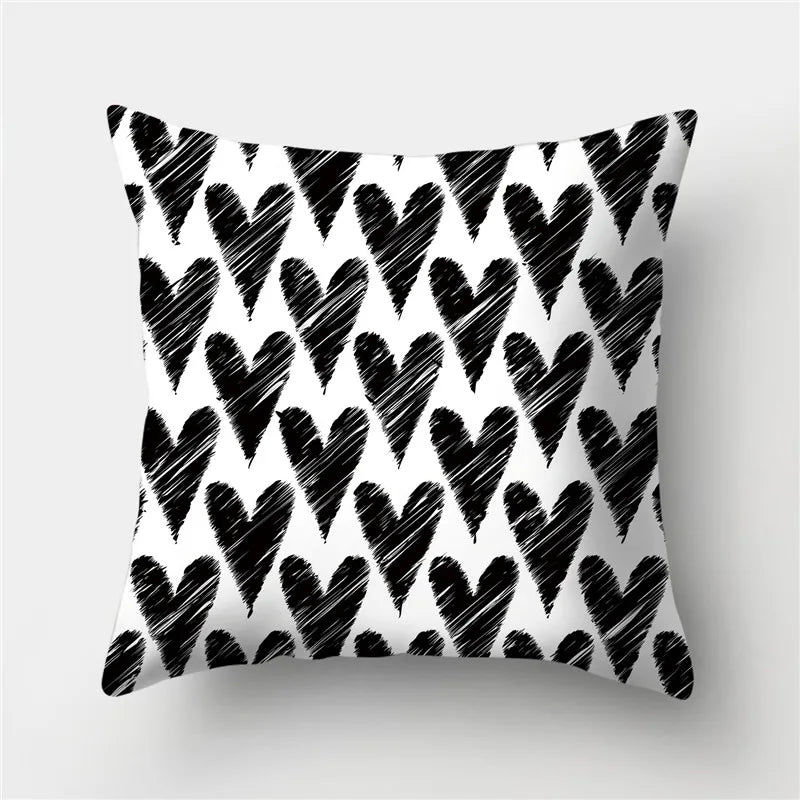 DecorBites™ Geometric Stripes Pillowcase 45x45cm Polyester Cushion Cover for Living Room