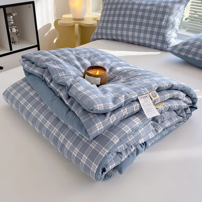 DecorBites™ Cotton Summer Quilt with Soybean Fiber Filling - Four Seasons Comforter