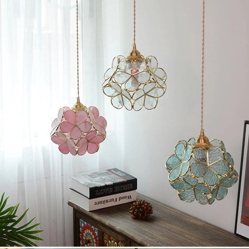 DecorBites™ Glass Copper LED Pendant & Luxury Hanging Light Fixture