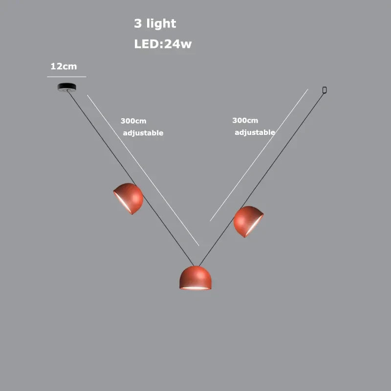 DecorBites™ LED Belt Chandelier Pendant Light for Dimmable Indoor Lighting in Living Room