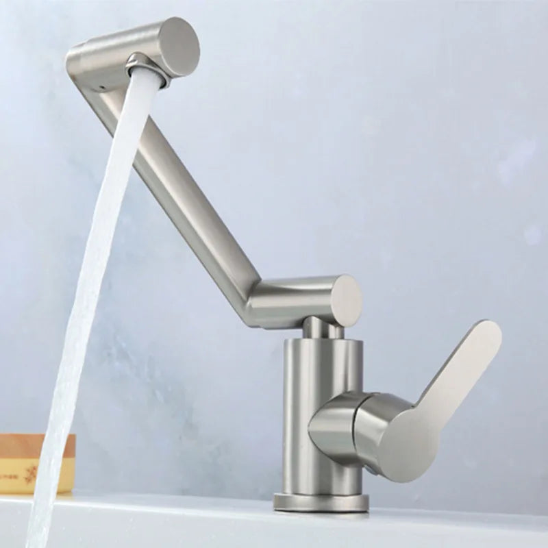 DecorBites™ 304 Stainless Steel Bathroom Faucet, Hot & Cold Water, Kitchen Basin, Bathroom Accessories