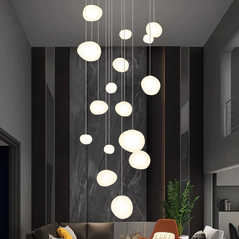 Modern Acrylic Staircase Multi-Light Pendant Chandelier