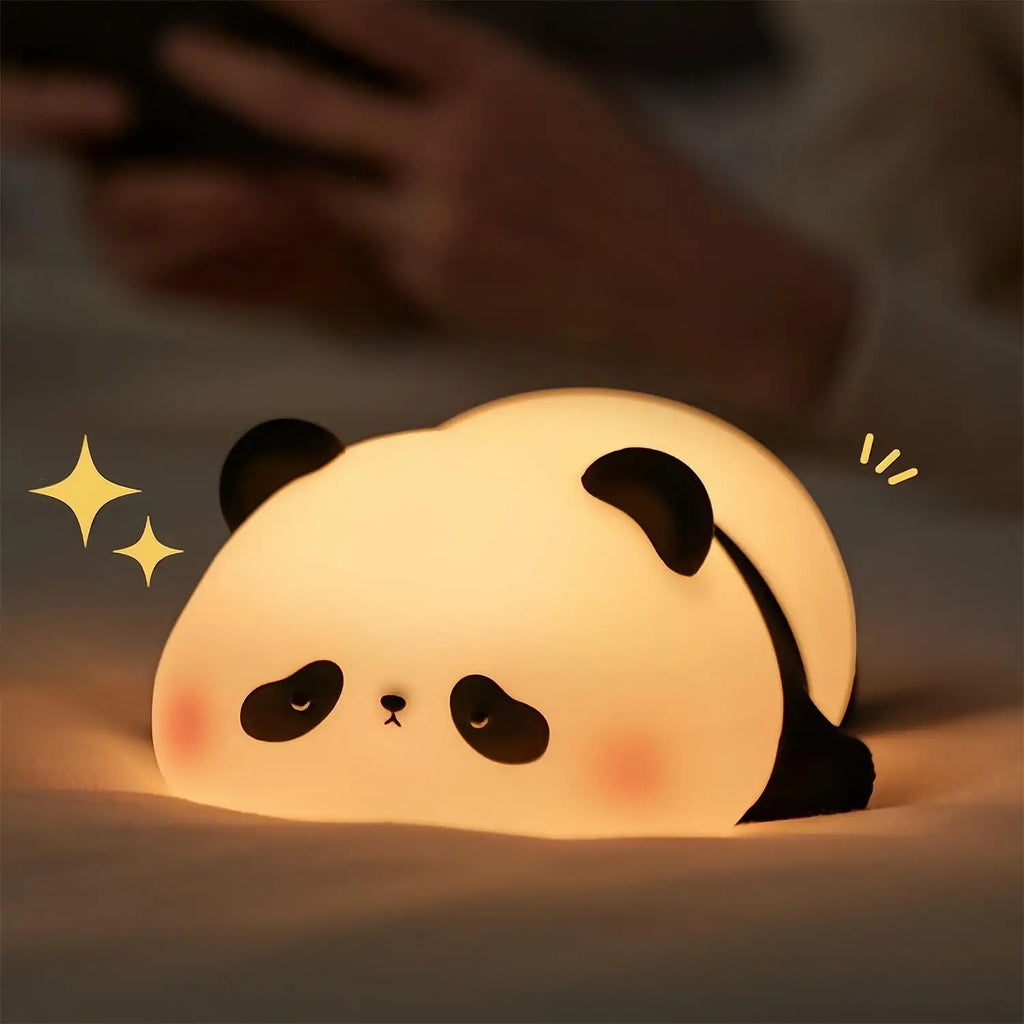 DecorBites™ Cute Panda Silicone LED Night Light USB Rechargeable Timer Sleep Lamp