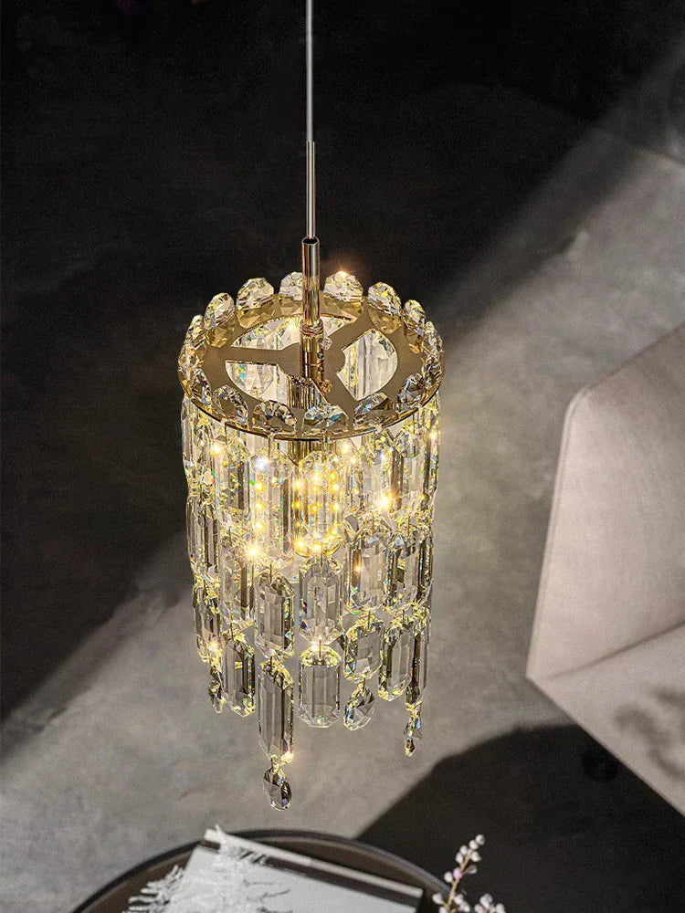DecorBites™ Crystal Bedhead Pendant Light for Master Bedroom, High-End Restaurant Chandelier