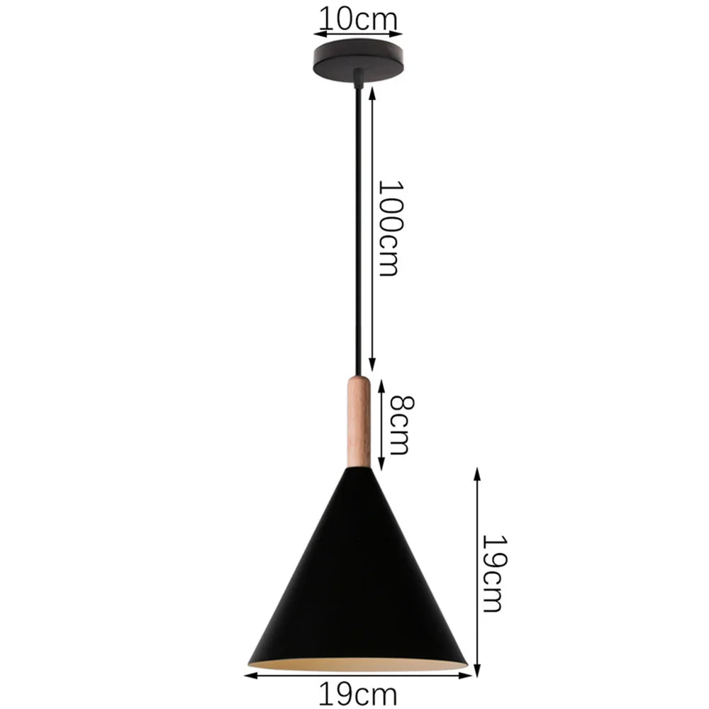 DecorBites™ Black Aluminium Modern Pendant Light for Living Room Dining Table Decor