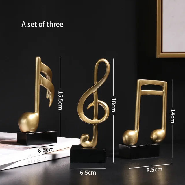 تمثال ذهبي مجرد من الراتنج يدوي الصنع لتزيين غرفة المعيشة ومكتب العمل - DecorBites™