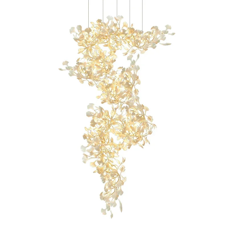 DecorBites™ Ginkgo Chandelier Villa Duplex Pendant Light for Living Room & Hotel Lobby