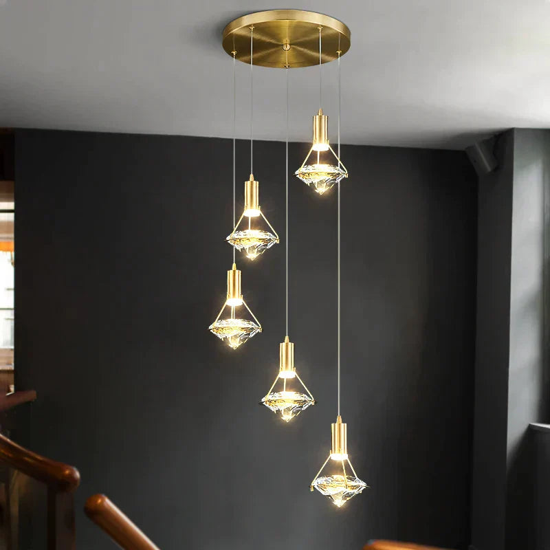 DecorBites™ Diamond Crystal Pendant Light for Living Dining Room Décor