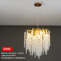 DecorBites™ Crystal Tassel Chandelier: Luxury LED Pendant Lights for Living Room, Hall & Restaurant