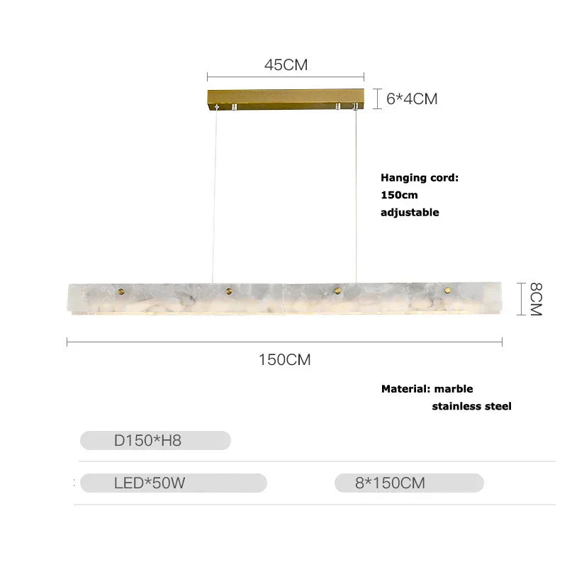 DecorBites™ Gold Chrome LED Pendant Chandelier for Dining Room Lighting