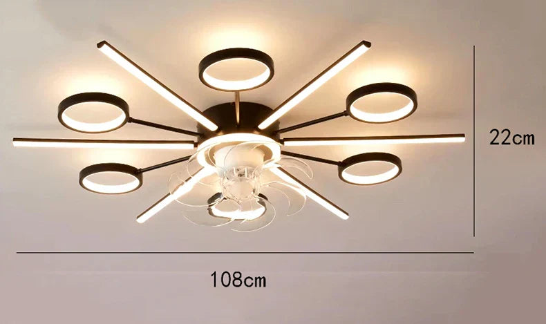 مروحة سقف LED لغرفة نوم الأطفال من DecorBites™ بتصميم بدون شفرات وجهاز تحكم عن بعد
