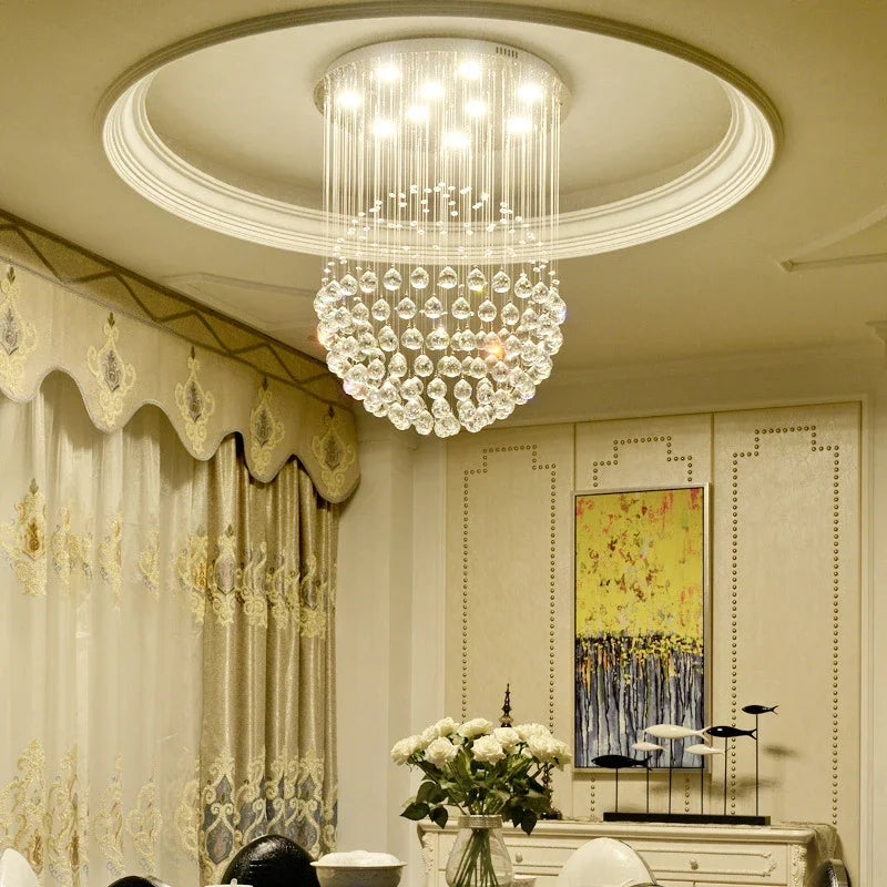 DecorBites™ Crystal Ball LED Chandelier for Home Décor Lighting