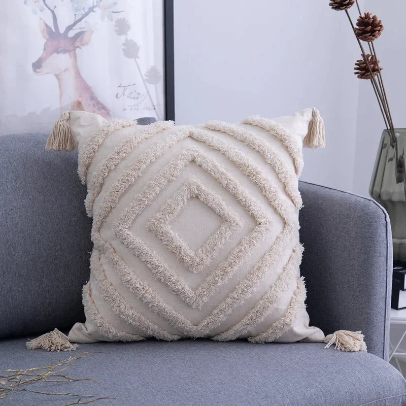 DecorBites™ غطاء وسادة بتصميم شرابات من الدانتيل ومزخرف لكرسي المكتب/الأريكة