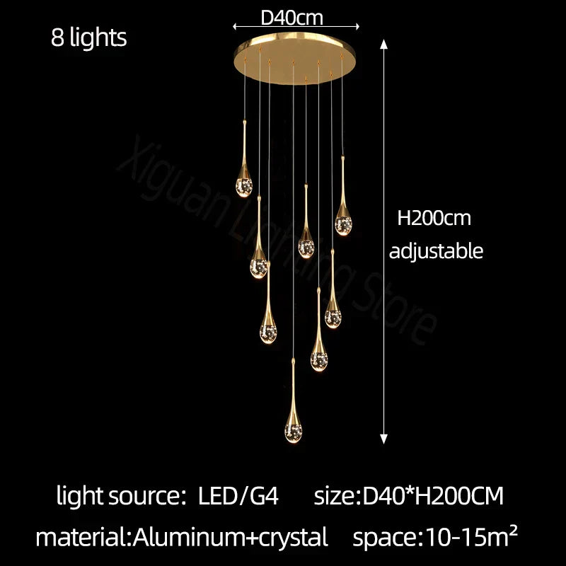 DecorBites™ Crystal Bubble Chandelier: Modern Luxury Lighting for Home, Dining, Bedroom & Stairwell