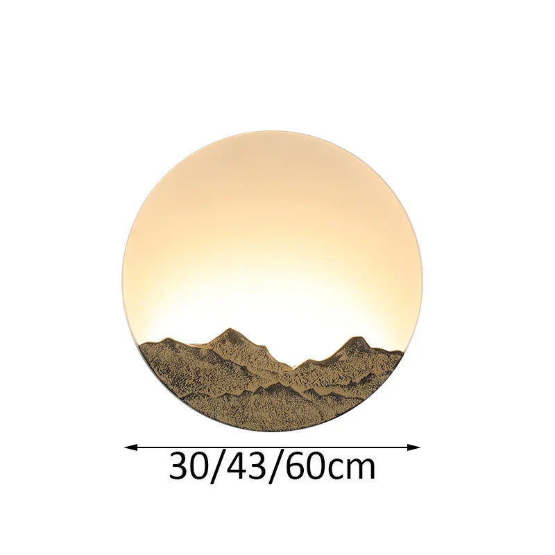 DecorBites™ مصباح LED جداري: غرفة معيشة على الطراز الصيني، ضوء دائري بجانب السرير، للممرات والسلالم والفنادق وغرف الشاي