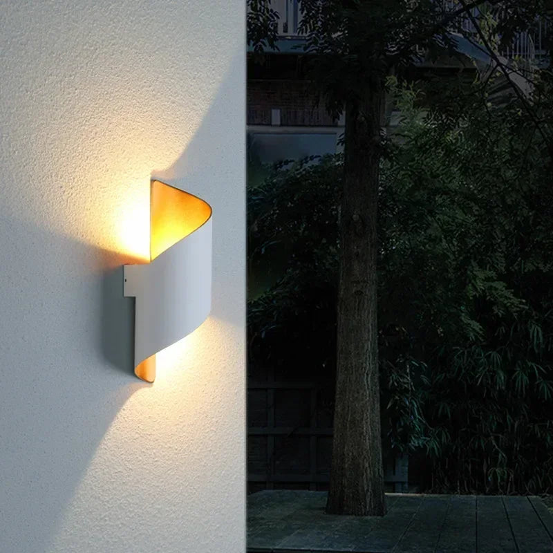 DecorBites™ Aluminum Outdoor Wall Lamp with Spiral Up and Down Light