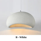 Nordic Wabi-Sabi White Or Gray Sculptural Pendant Light