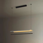 Wabi-Sabi Black Metal Acrylic Strip Pendant Light