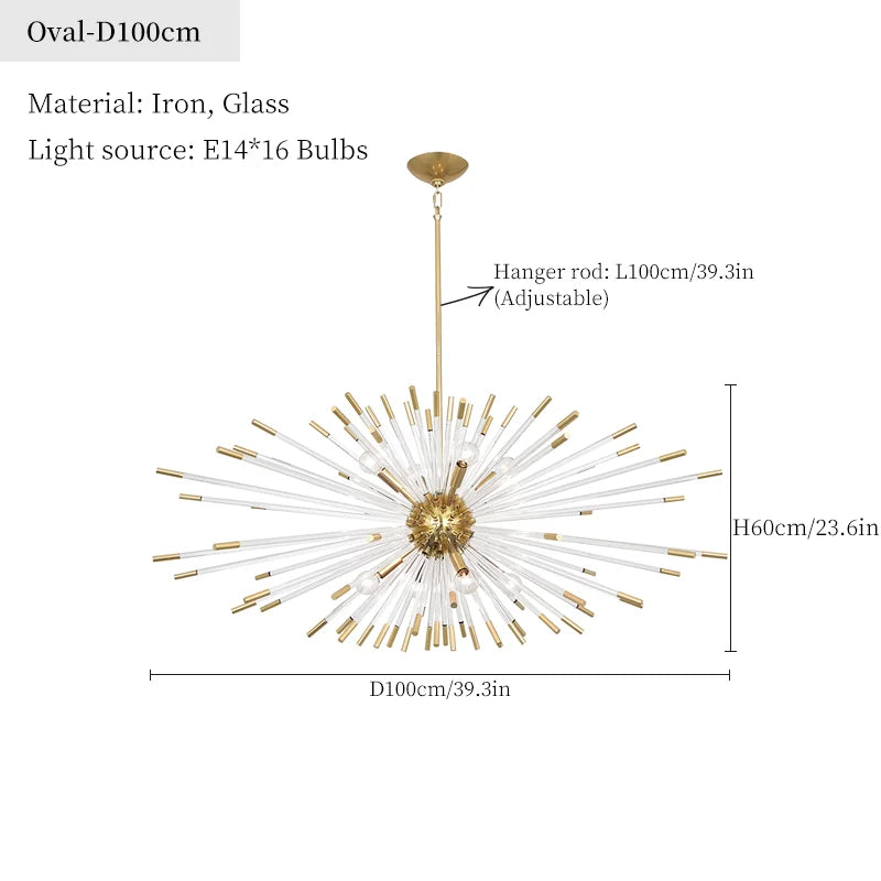 DecorBites™ Dandelion Golden Ball Chandelier - Nordic Postmodern Bedroom Dining Room Decor