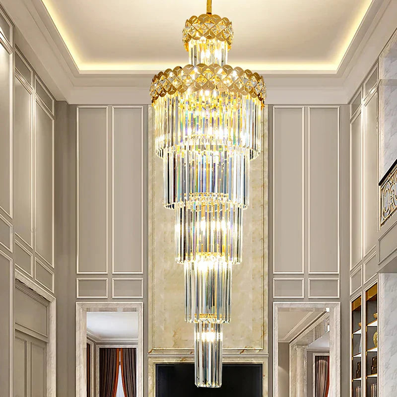 DecorBites™ Light Luxury Crystal Chandelier for Elegant Living Spaces