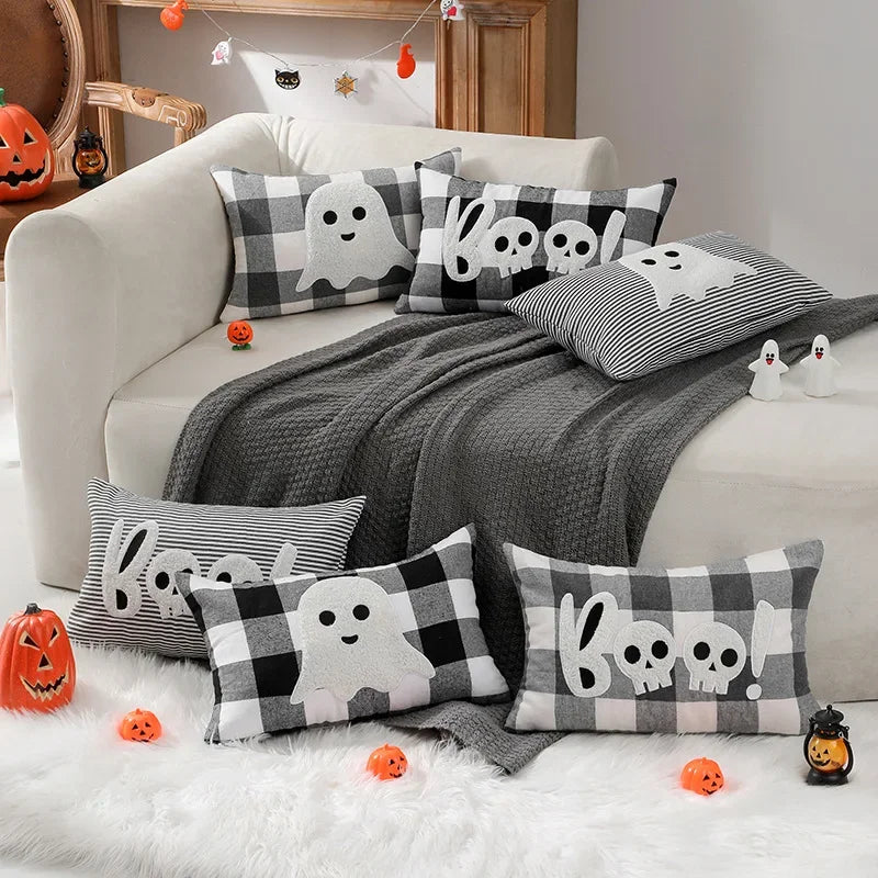 وسادة مطرزة على شكل شبح للهالوين من DecorBites™ لمسند أريكة غرفة المعيشة المريحة