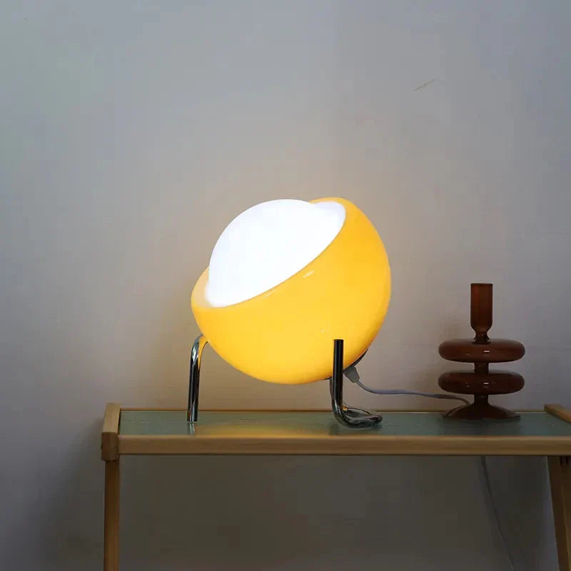 DecorBites™ Glass Table Lamp: Nordic LED Retro Night Light for Bedroom and Living Room