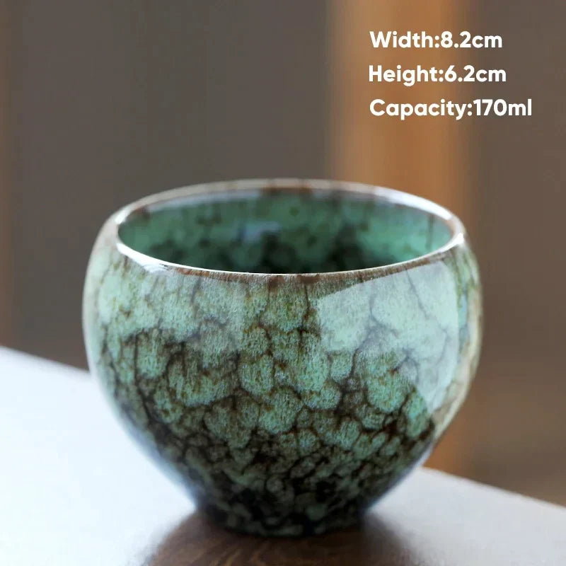 DecorBites™ 170ml Ceramic Coffee Cup Kung Fu Tea Cups Pottery Drinkware Egg Style