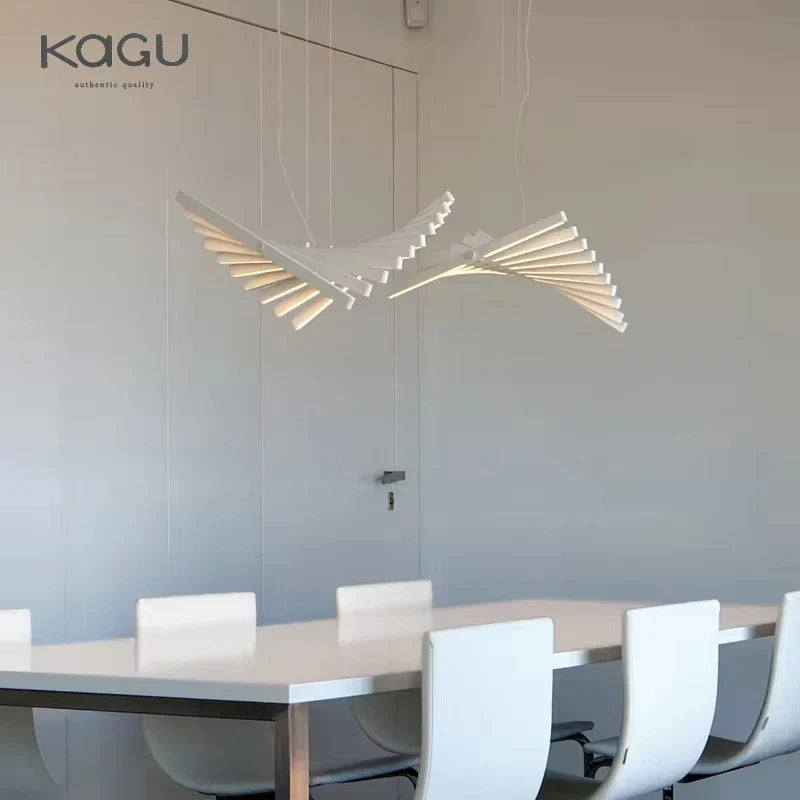 ثريا متدلية ليد بتصميم عظم السمكة DecorBites™ لديكور نورديك عصري