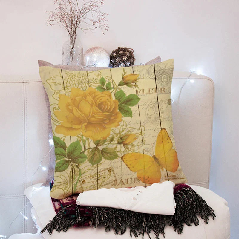 DecorBites™ 45x45cm Peach Skin Pillow for Living Room Sofa Bed Chair Office Pillowcase