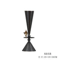 DecorBites™ Geometric Bronze Vase for Home Decor