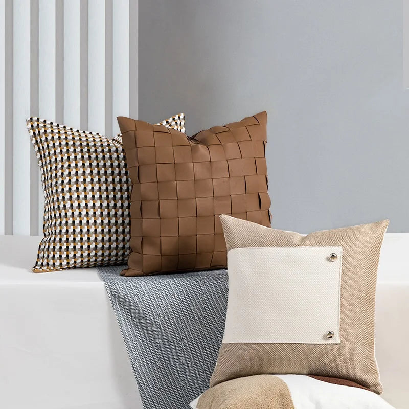 غطاء وسادة DecorBites™ Luxe مقاس 45x45 سم: غطاء وسادة عالي الجودة لديكور منزلي أنيق