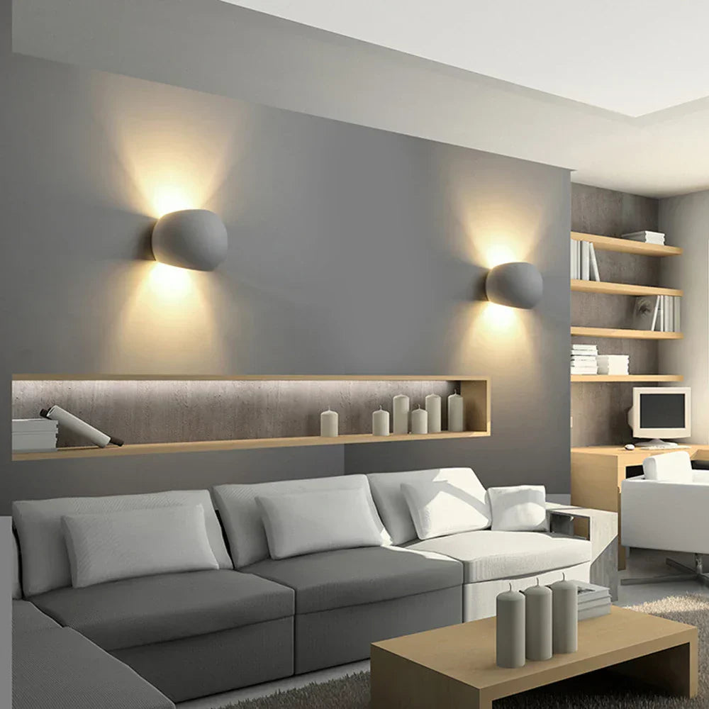 DecorBites™ Gypsum LED Wall Lamp 5W Sconces Modern Indoor Lighting Bedroom Living Room