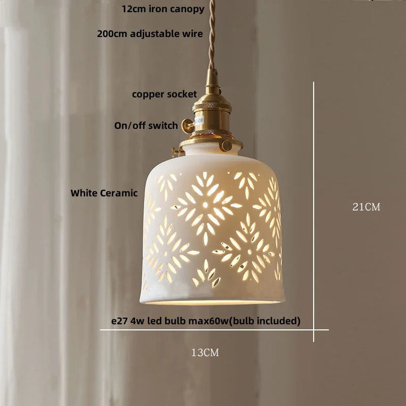 DecorBites™ Ceramic Flower LED Pendant Lamp, Nordic Modern Kitchen Lighting