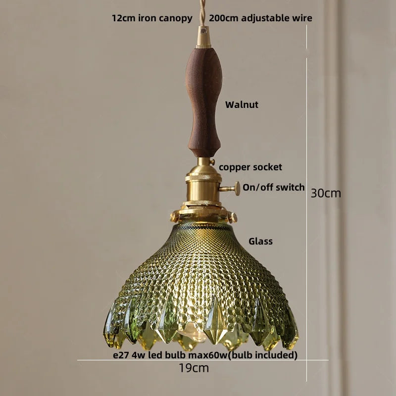 مصباح معلق LED زجاجي DecorBites™ بمفتاح لمبة - مصباح معلق عصري اسكندنافي قابل للتعديل
