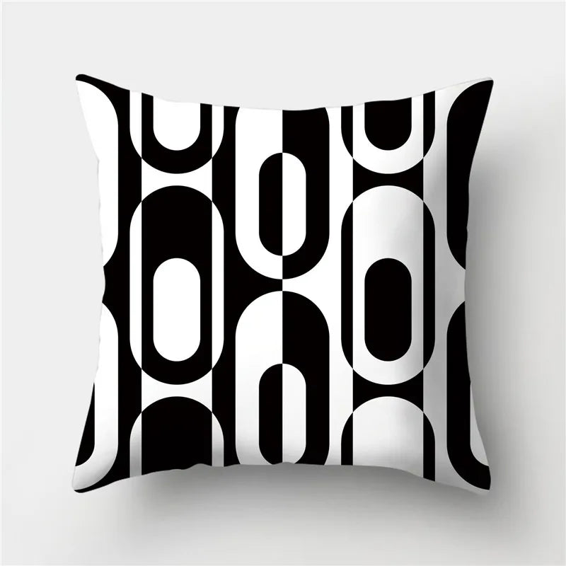 DecorBites™ Geometric Stripes Pillowcase 45x45cm Polyester Cushion Cover for Living Room