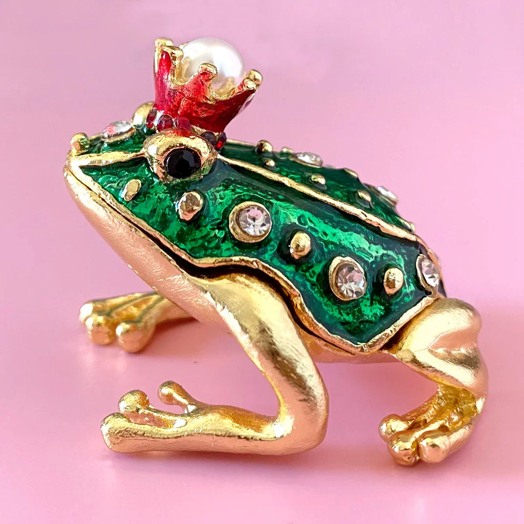 DecorBites™ Crystal Animal Figurines Trinket Box Hand Painted Ring Holder Dresser Decor Wedding Gift