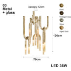 Italian Postmodern Retro Glass Pendant Light Dimmable
