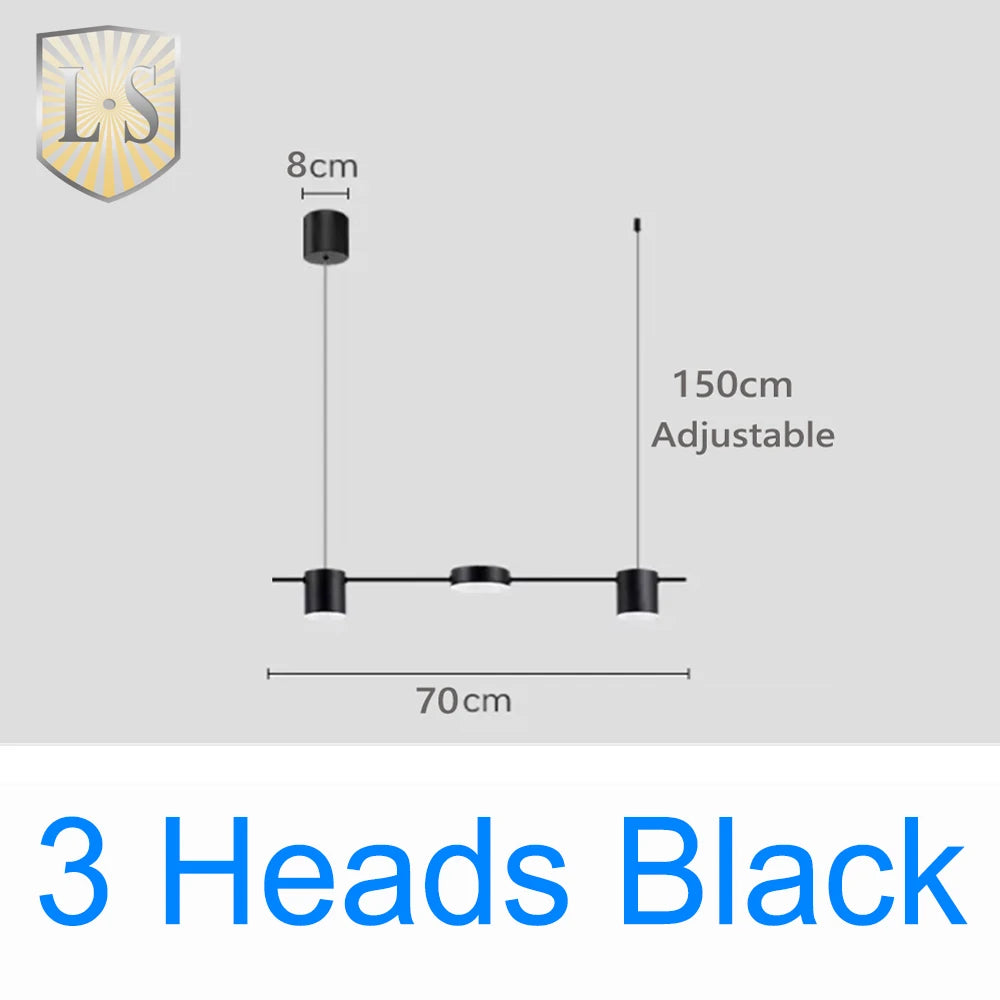 Art Deco Black and Gold LED Pendant Light
