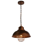 Vintage Black Metal Dome Pendant Light