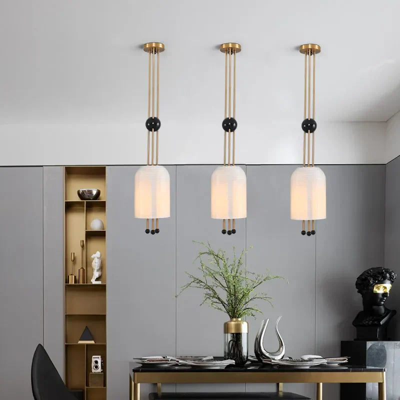 DecorBites™ Glass LED Chandelier: Elegant Ceiling Light for Home Decor and Ambiance