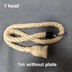 Vintage Hemp Rope Industrial Pendant Light