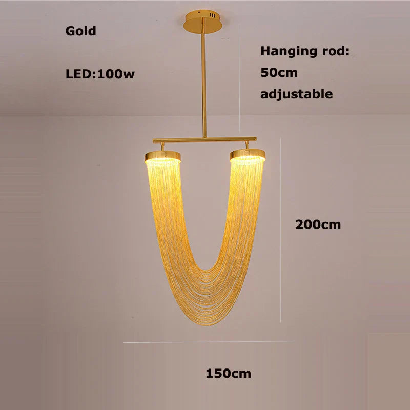 DecorBites™ مصباح سقف LED ألومنيوم ثريا معلقة لمدخل المنزل