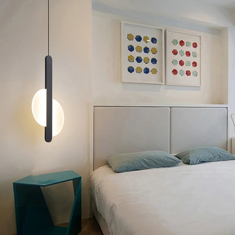 Modern Metal LED Pendant Light in Black or White